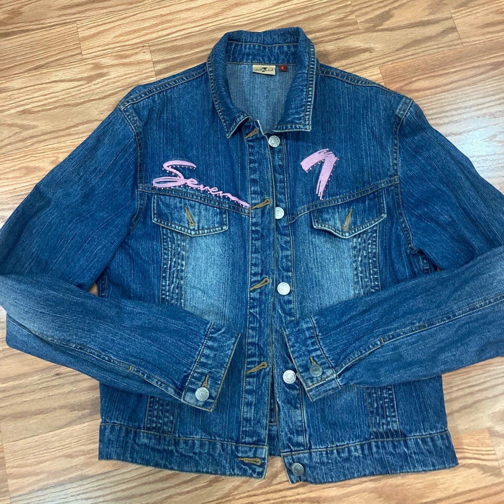 Seven7 jeans women’s Denim jacket size large